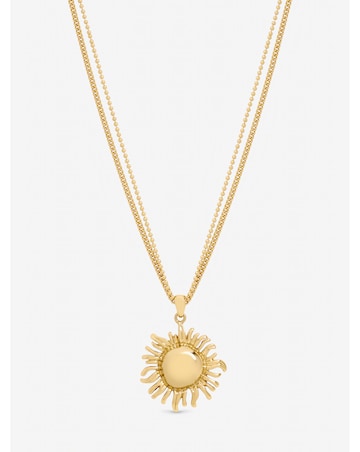 Mood Gold Plated Sun Pendant