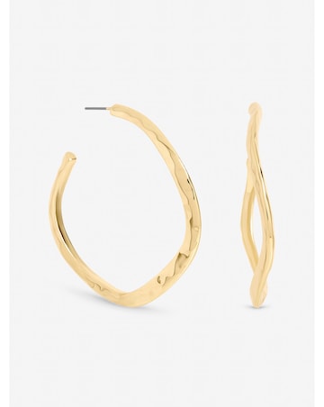 Mood Gold Plated Large Molten Hoops