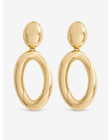 Mood Gold Plated Polished Open Drop Earrings