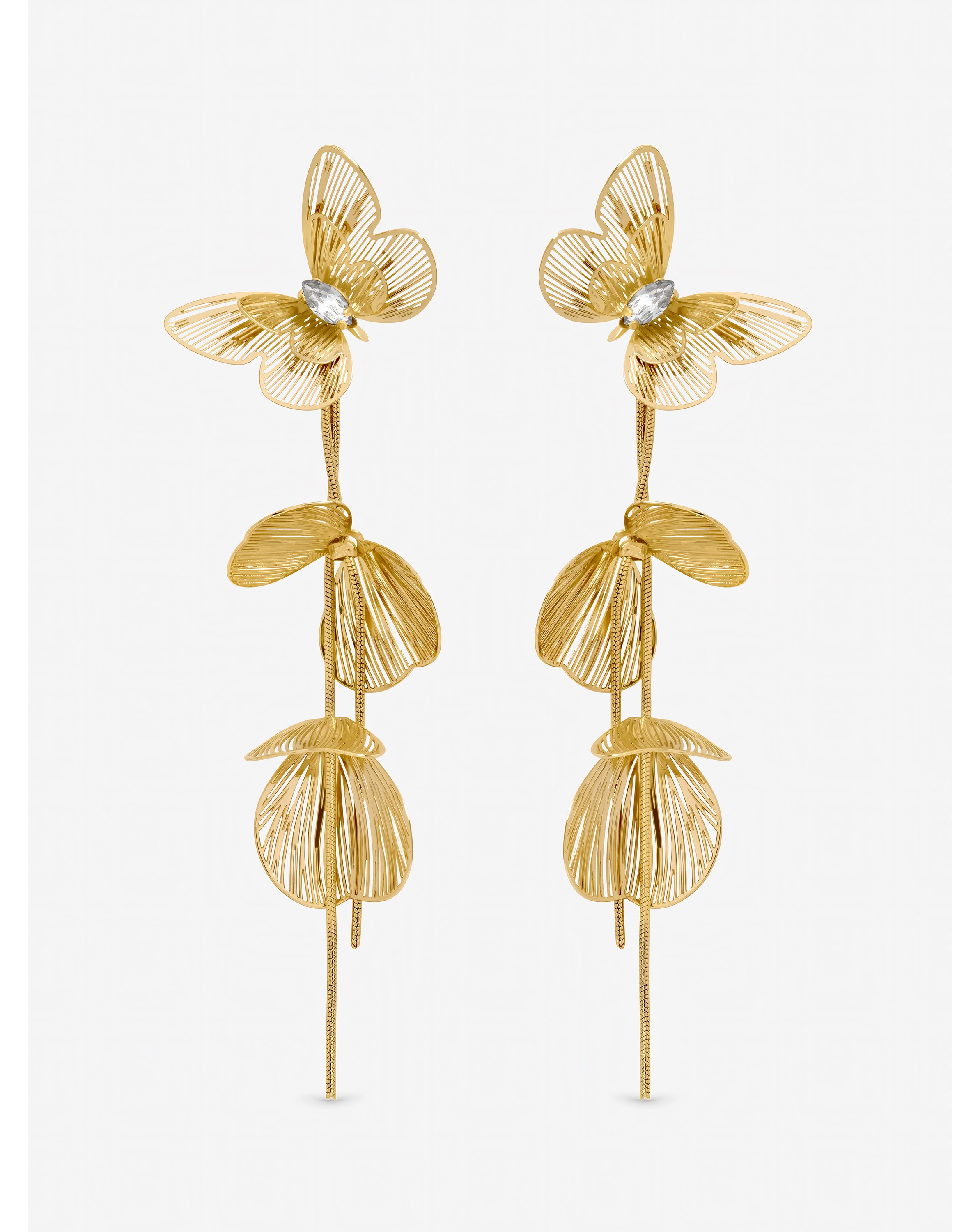 New In - Mood Gold Plated Buttefly Drop Earrings