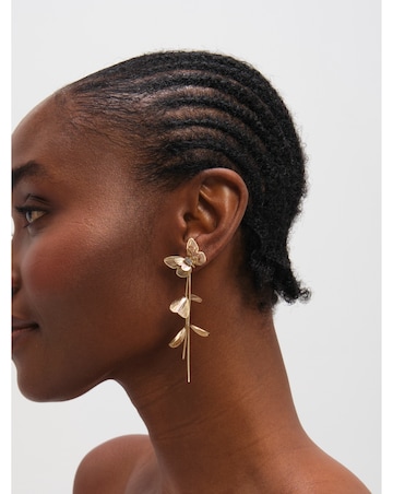 Mood Gold Plated Buttefly Drop Earrings