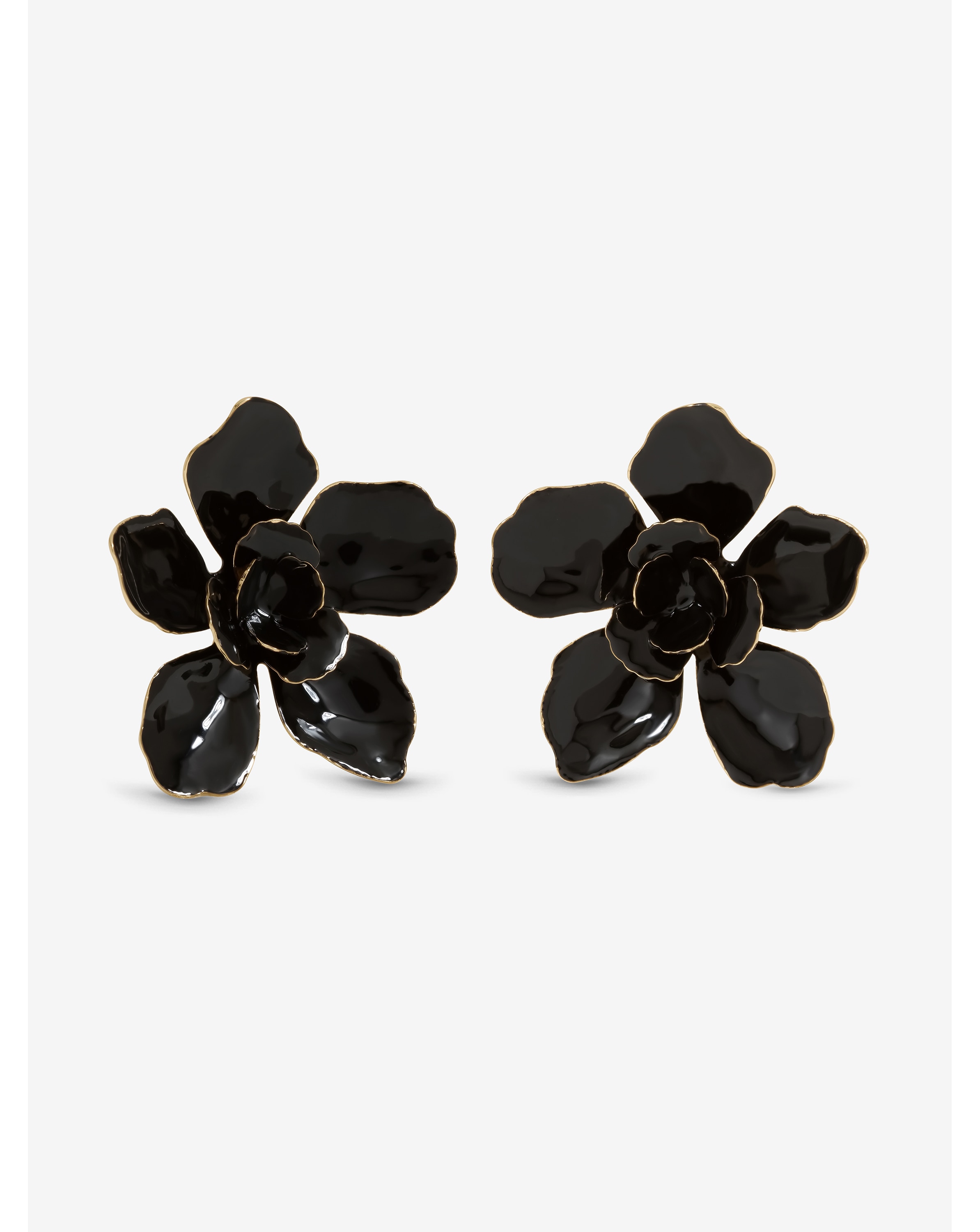 New In - Mood Jet Statement Flower Earrings