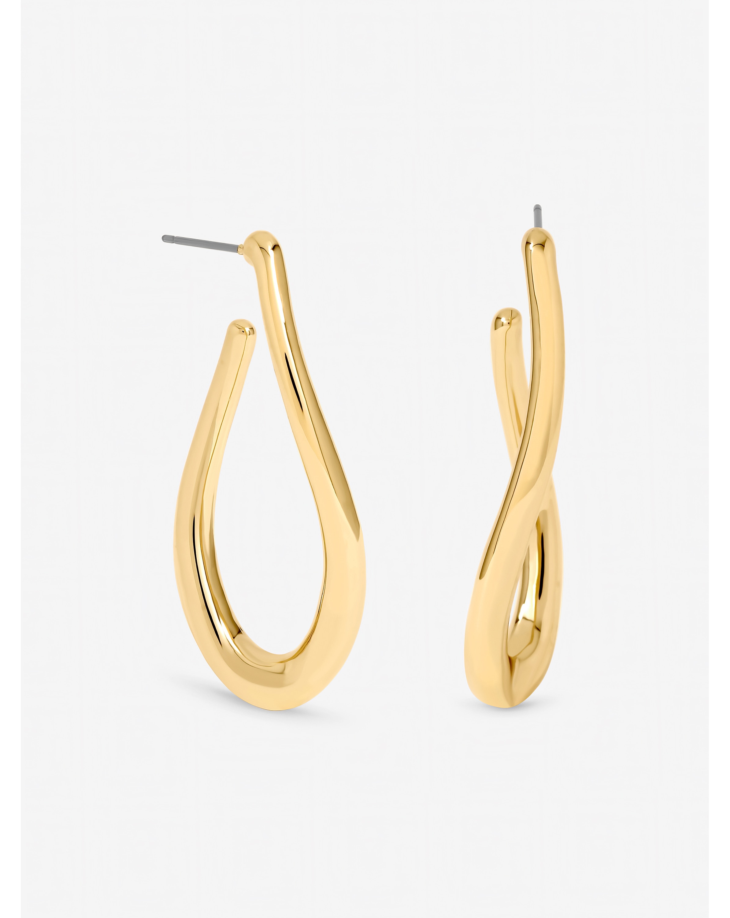 New In - Mood Gold Plated Twist Hoop Earrings