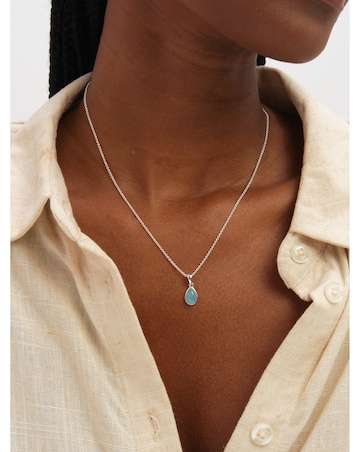 Inicio Sterling Silver Plated Turquoise Peardrop Set - Gift Box