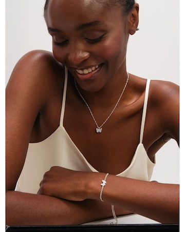 Jon Richard Silver Crystal Butterfly Trio Set - Gift Box