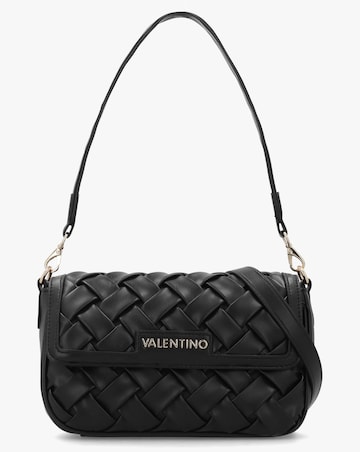 Valentino Bags Ennis Black Woven Shoulder Bag