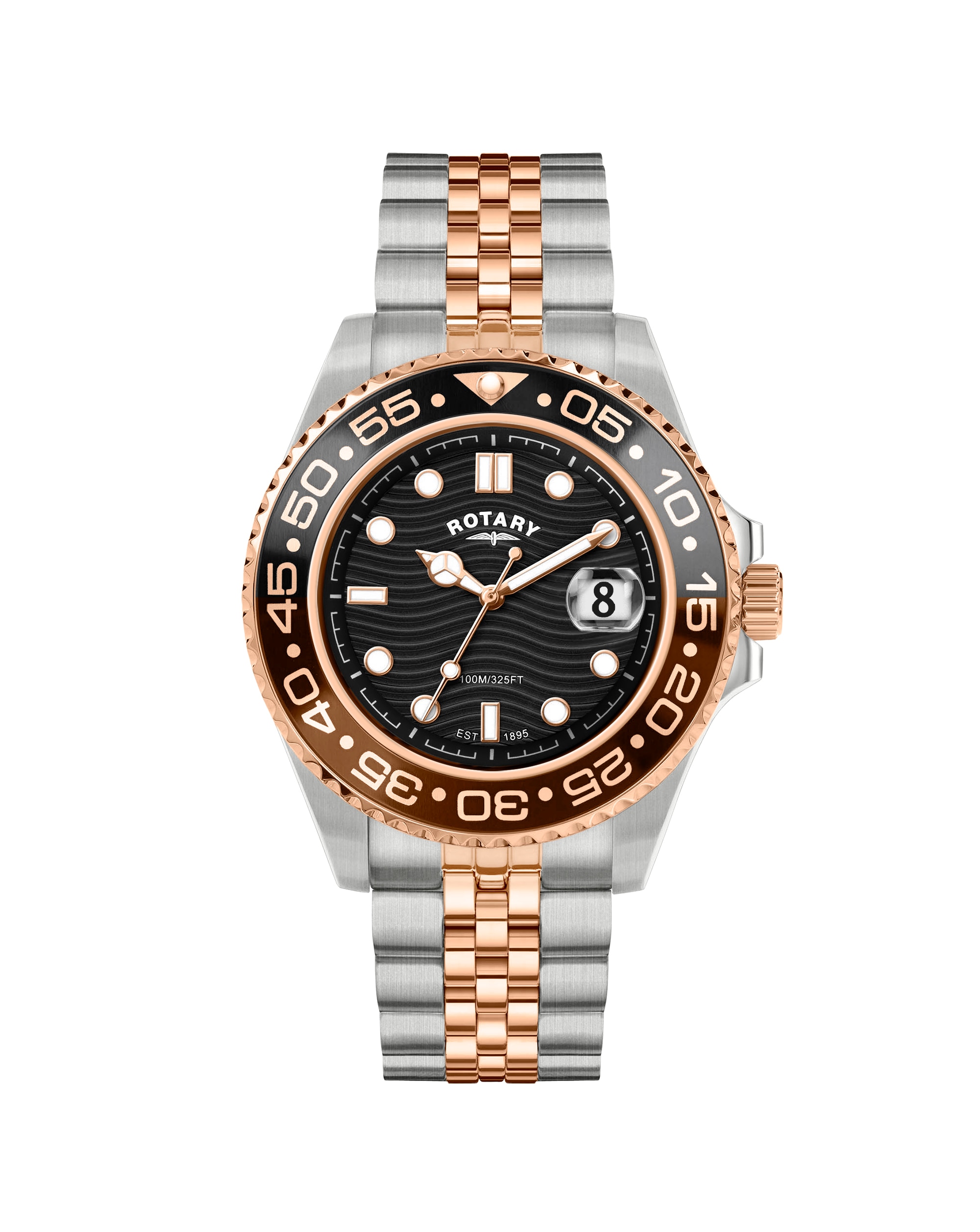 New In - Rotary Men's Apex 100 SS Bracelet Watch
