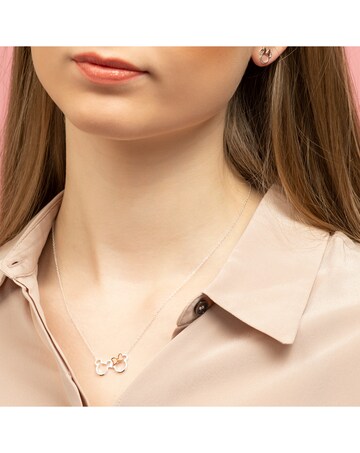 Minnie & Mickey Silver Necklace