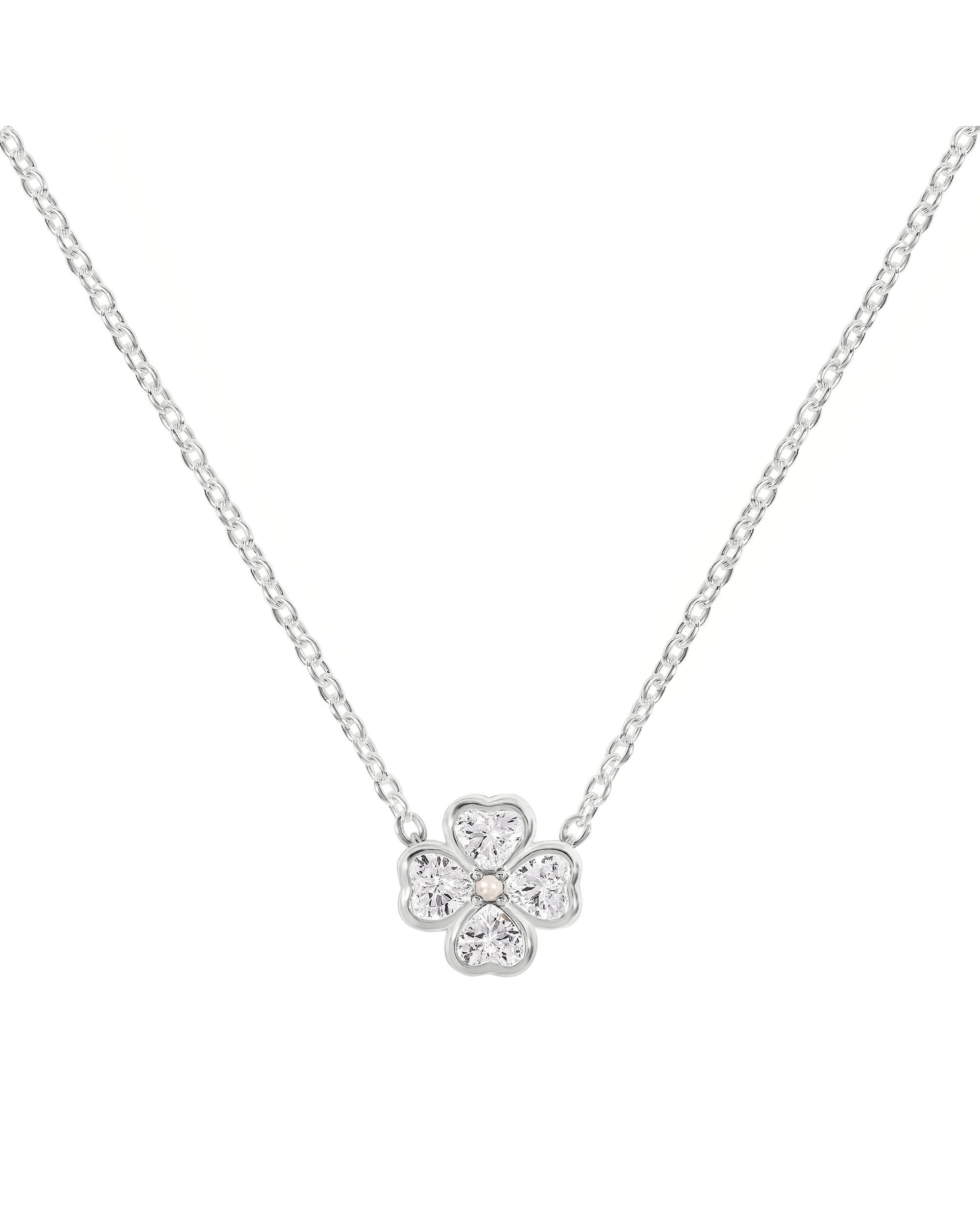 New In - Radley Silver Clear CZ Flower Necklace