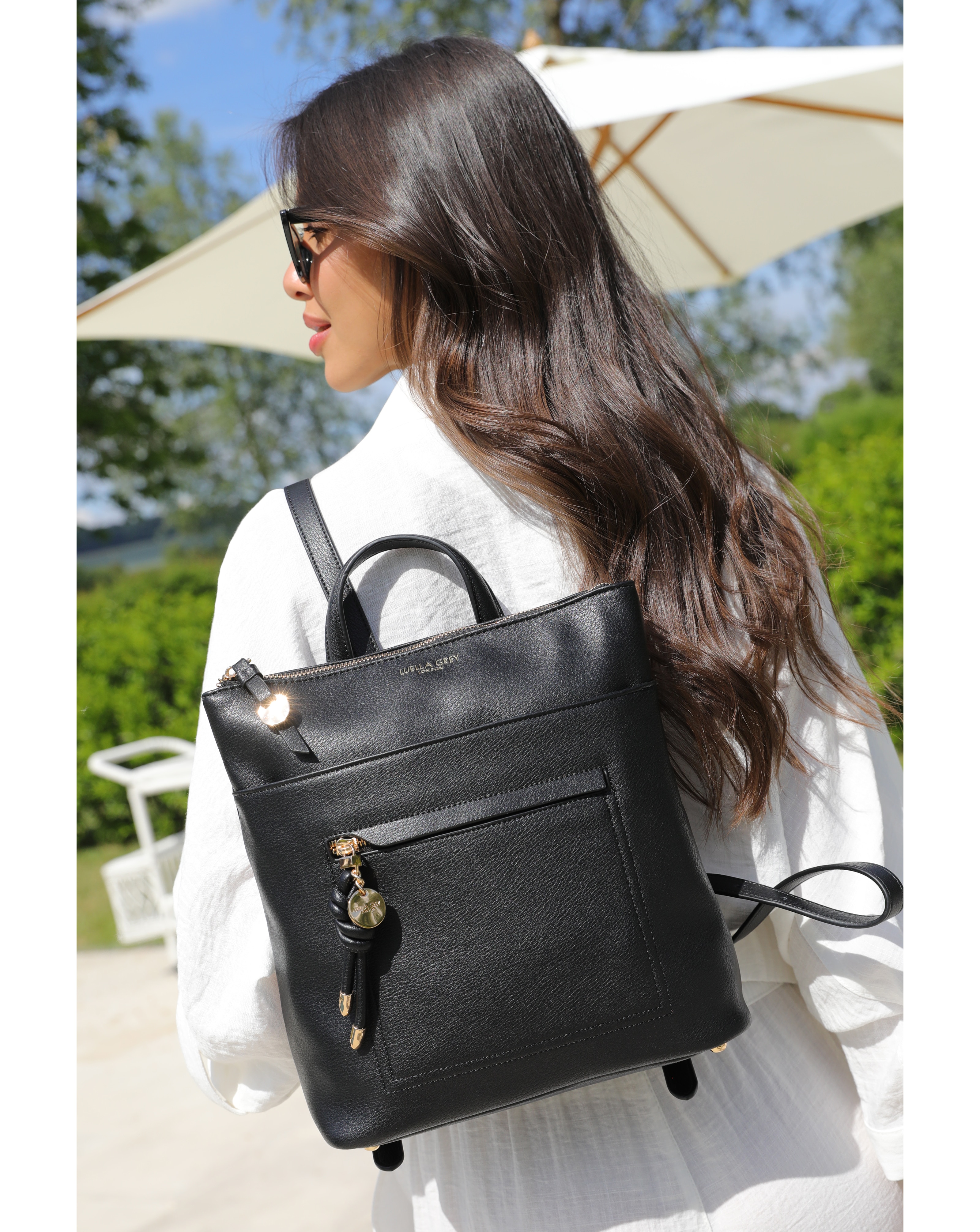 New In - Luella Grey Ella Black Backpack