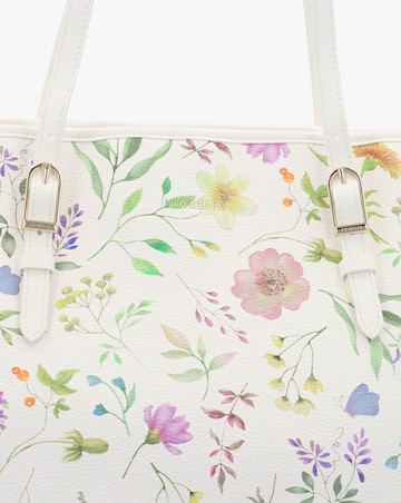 Fiorelli Etta Floral White Buckle Tote Bag