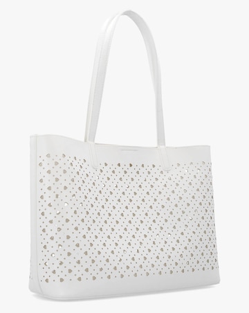 Love Moschino Heart Basket White Tote Bag