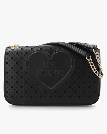Love Moschino Heart Basket Black Shoulder Bag