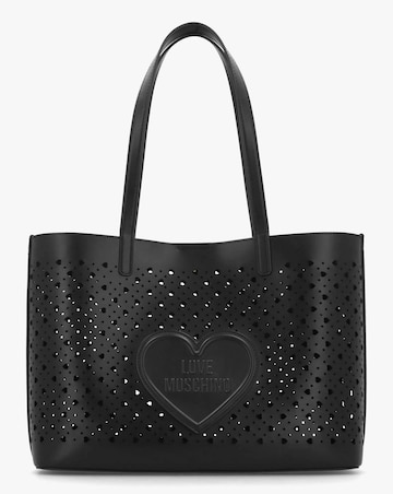 Love Moschino Heart Basket Black Tote Bag