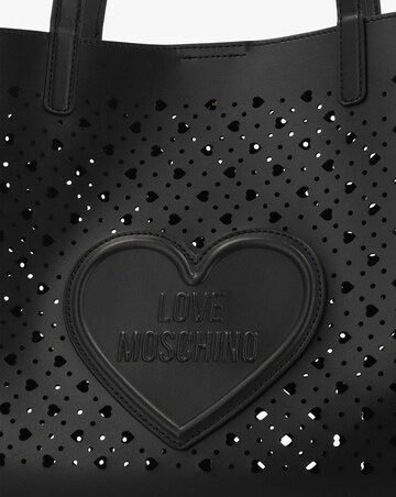 Love Moschino Heart Basket Black Tote Bag