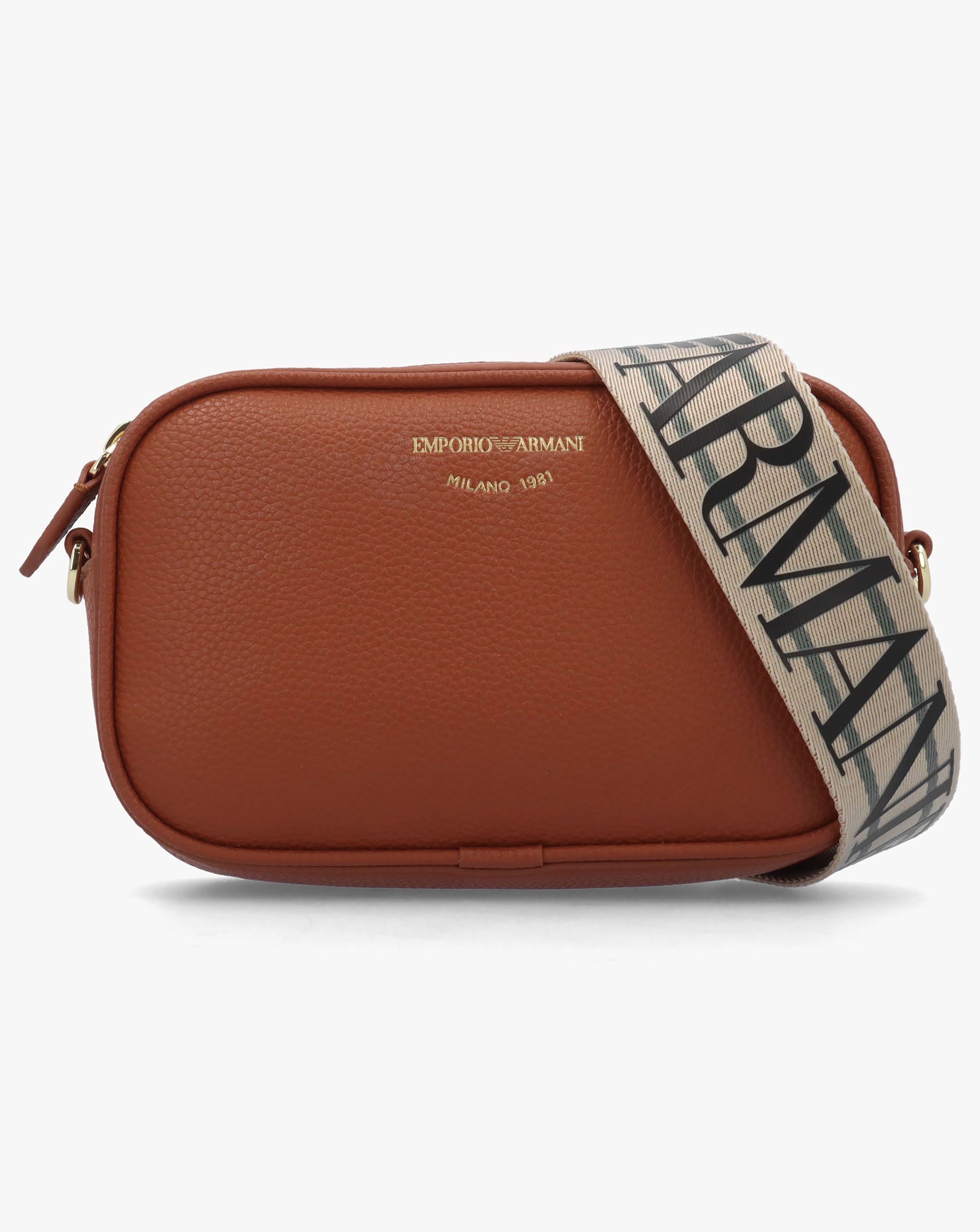 New In - Emporio Armani Piped Tan Camera Bag