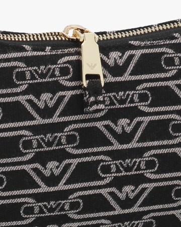 Emporio Armani Canvas Jacquard Black Shoulder Bag