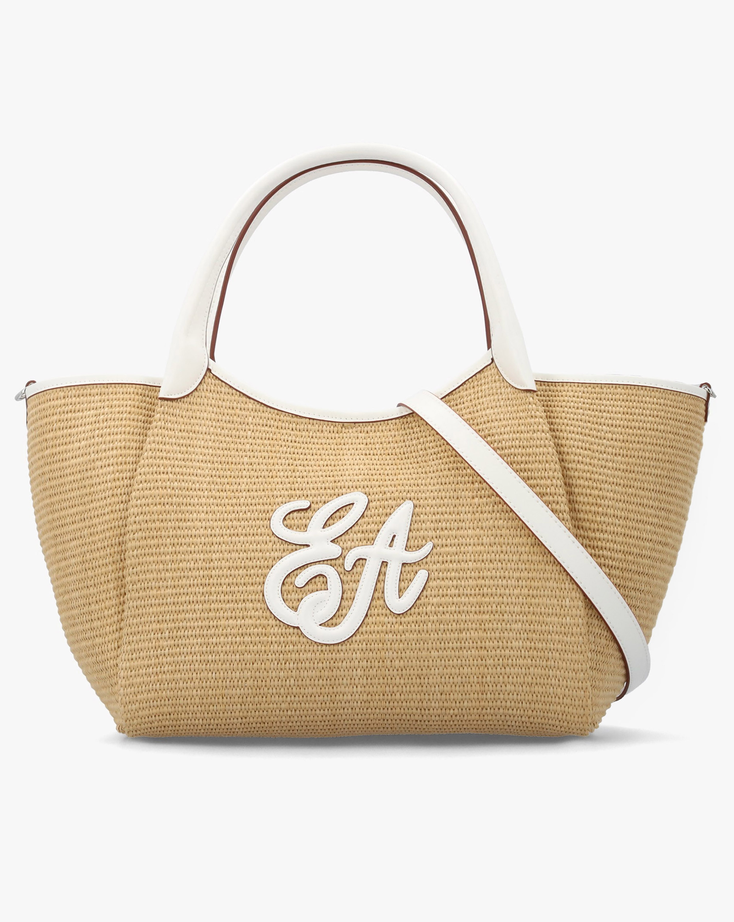 Emporio Armani Woven Straw Shopper Bag