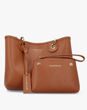 Emporio Armani Myea Tan Shopper Bag With Pouch