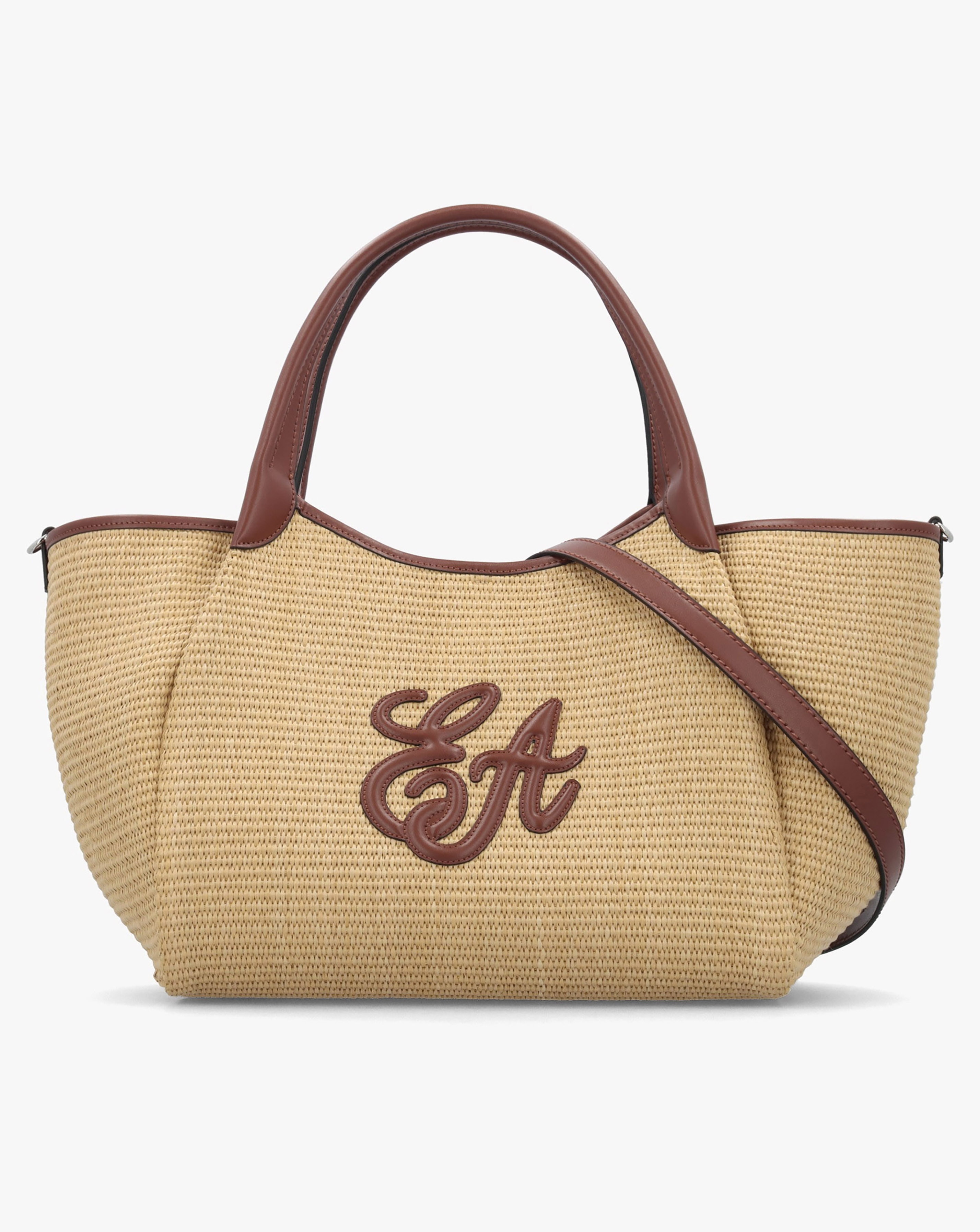 Emporio Armani Woven Straw Shopper Bag