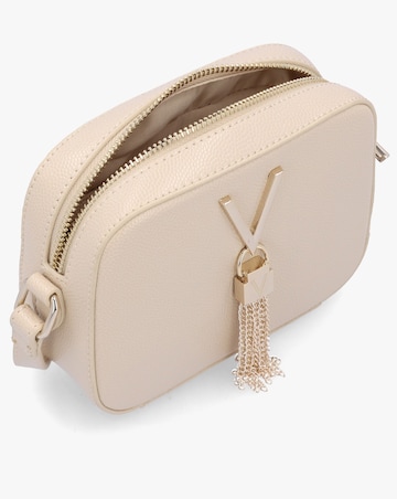Valentino Bags Divina Beige Pebbled Camera Bag