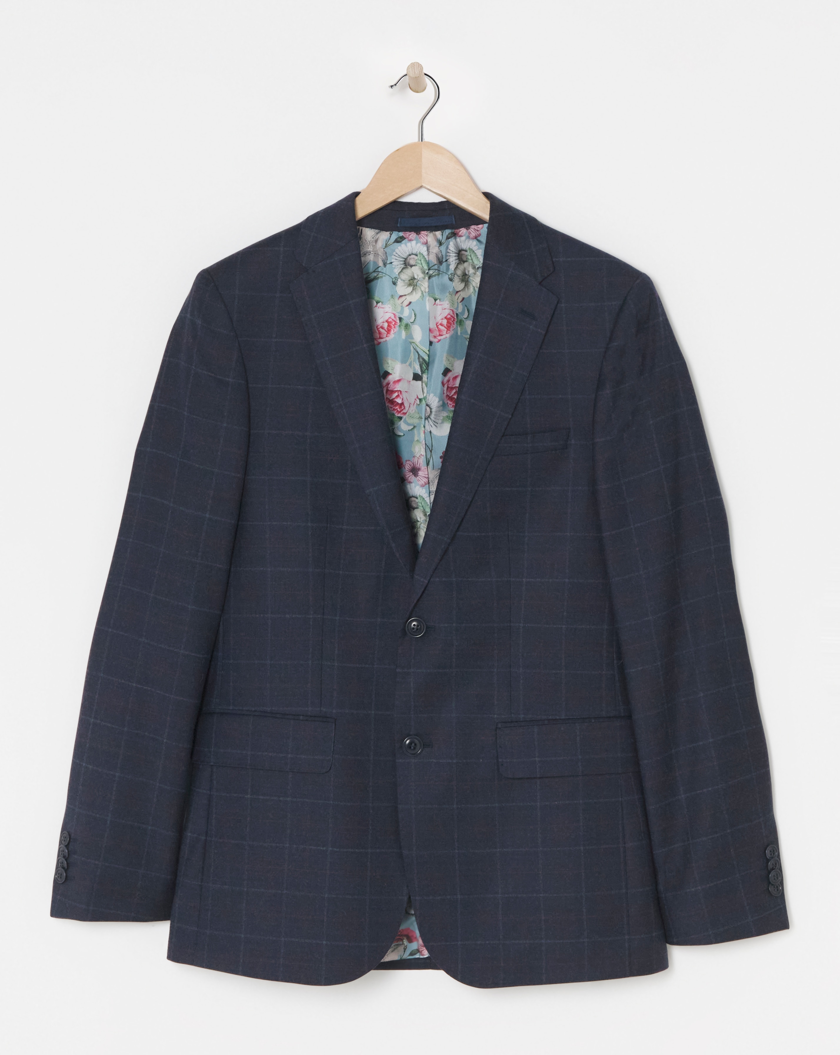 William Hunt Flannel Navy Suit Jacket