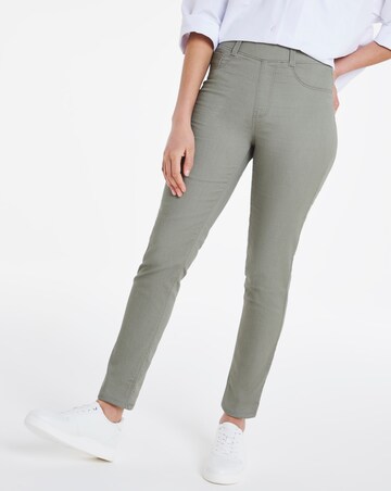 Bella Khaki Pull On Slim Leg Jeggings