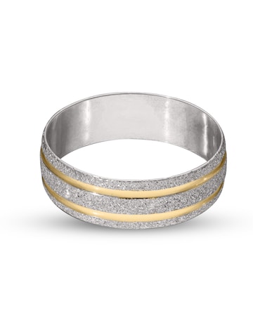 9ct 6mm frosted wedding Ring