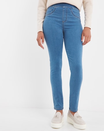 Sculpt & Define Mid Blue Slim Leg Jeggings