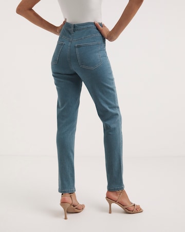 Simply Be Lexi Mid Blue High Waist Super Soft Slim Leg Jeans