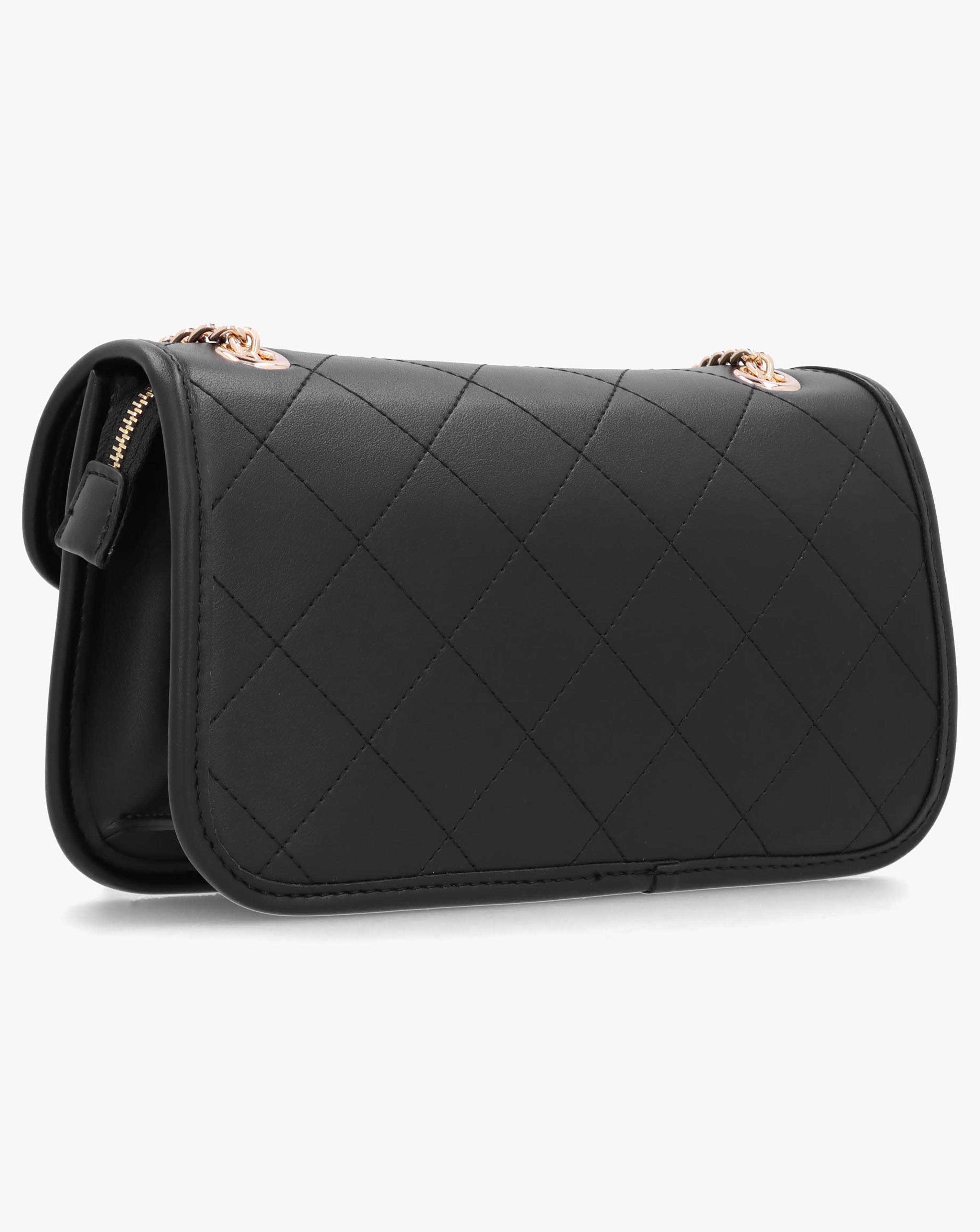 Valentino Bags Mansion Black Quilted Shoulder Bag | JD Williams
