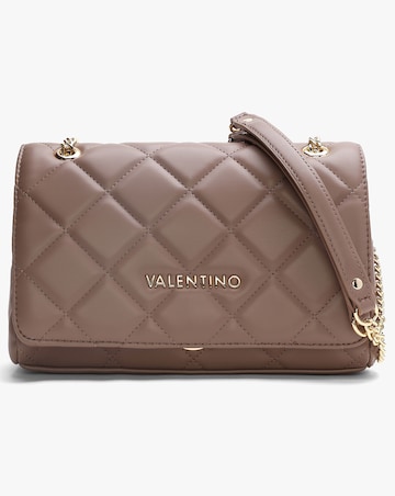 Valentino Bags Ocarina Quilted Taupe Satchel Bag
