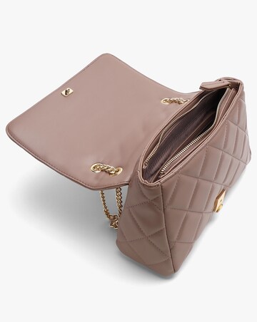 Valentino Bags Ocarina Quilted Taupe Satchel Bag