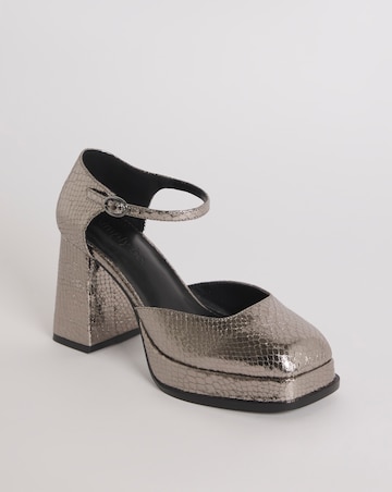 Coralie Metallic Platform Heeled Shoes - Extra Wide Fit (EEE)