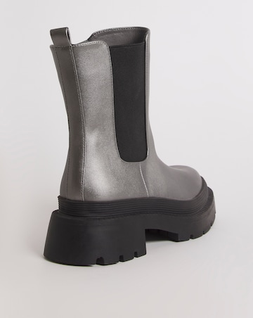 Cady Metallic Chunky Chelsea Ankle Boots - Extra Wide Fit (EEE)