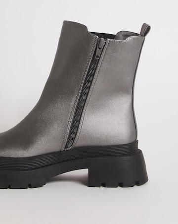 Cady Metallic Chunky Chelsea Ankle Boots - Extra Wide Fit (EEE)