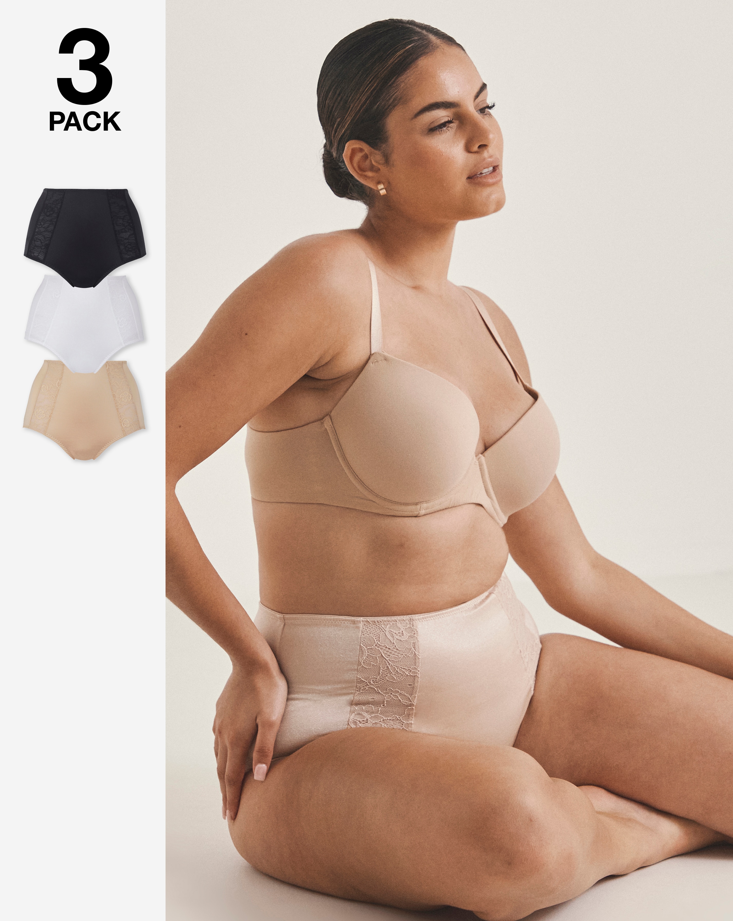 MAGISCULPT 3 Pk Midi Firm Control Briefs