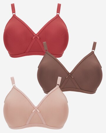 3 Pack Claire Full Cup Non-Wired Bras