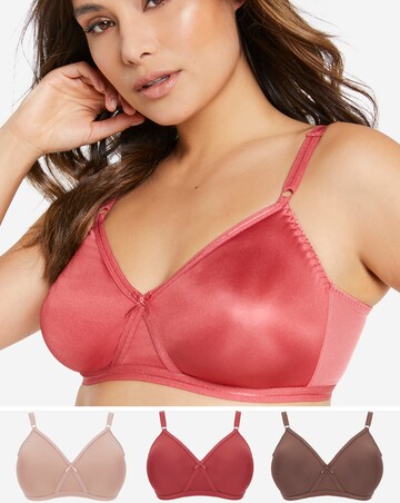 3 Pack Claire Full Cup Non-Wired Bras
