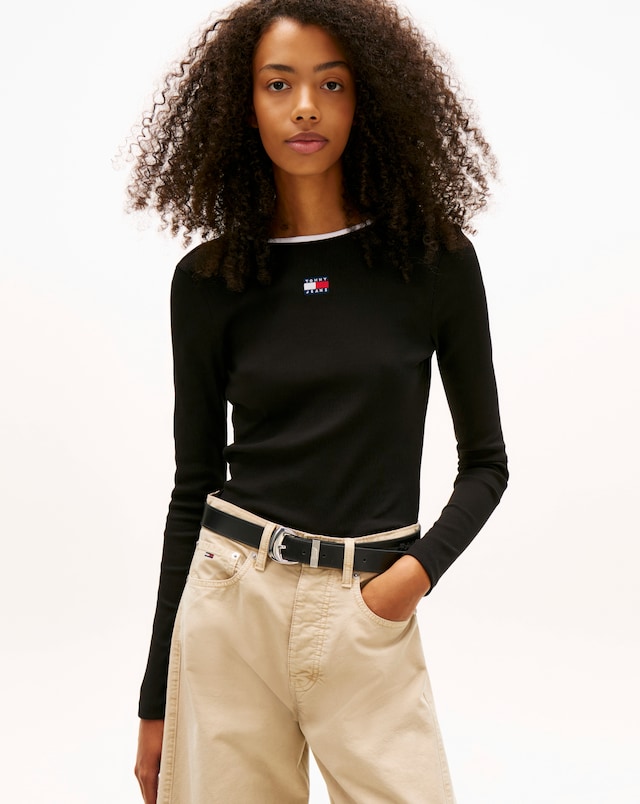 Tommy Jeans Slim Badge Rib T-Shirt