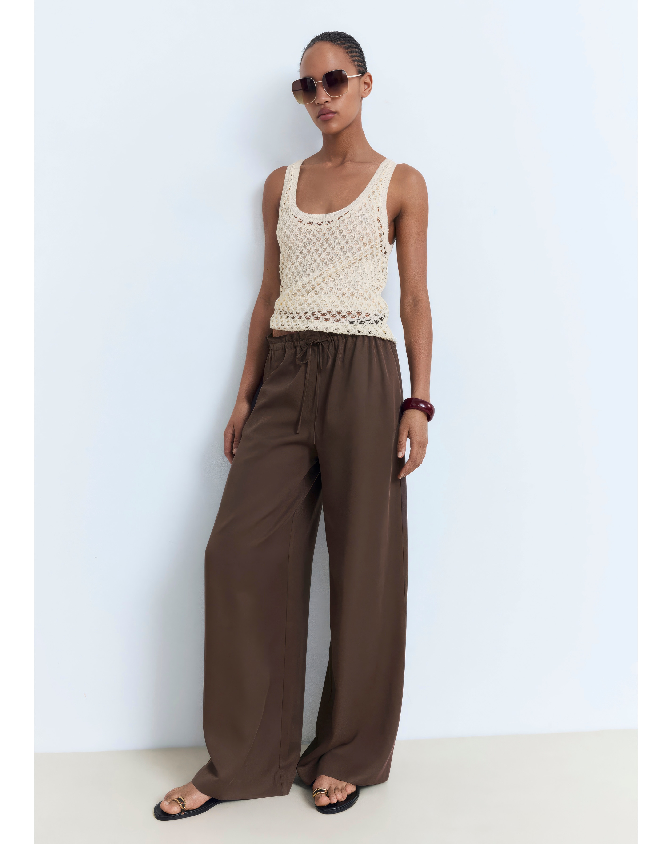 MANGO DRAW WAIST TROUSER