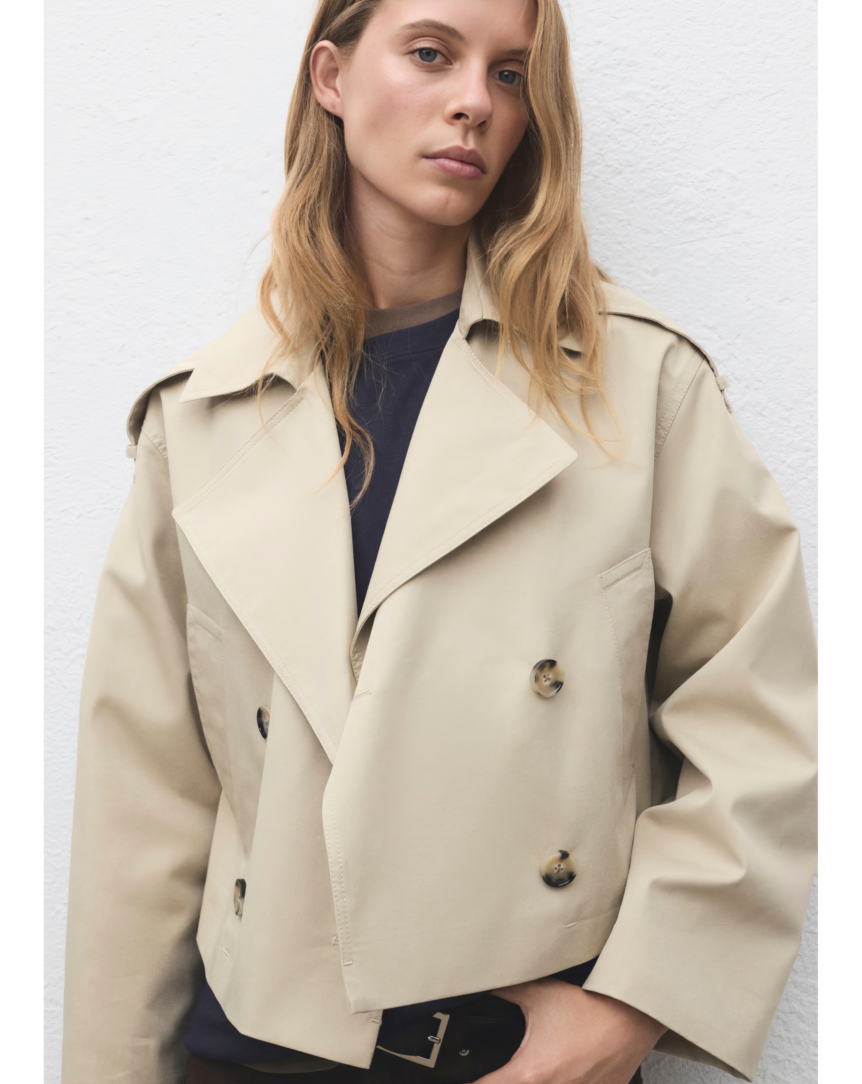 New In - MANGO CROPPED TRENCH