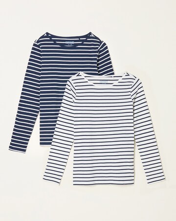 FatFace 2 Pack Breton T-Shirt