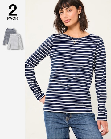 FatFace 2 Pack Breton T-Shirt