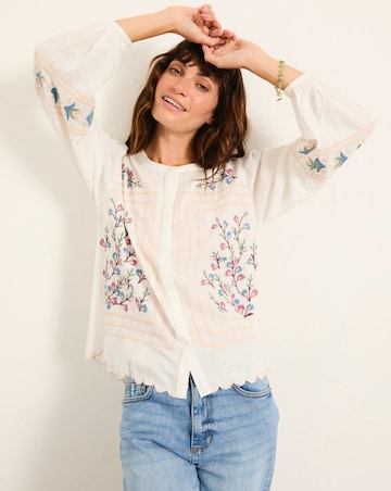 FatFace Betsy Embroidered Blouse