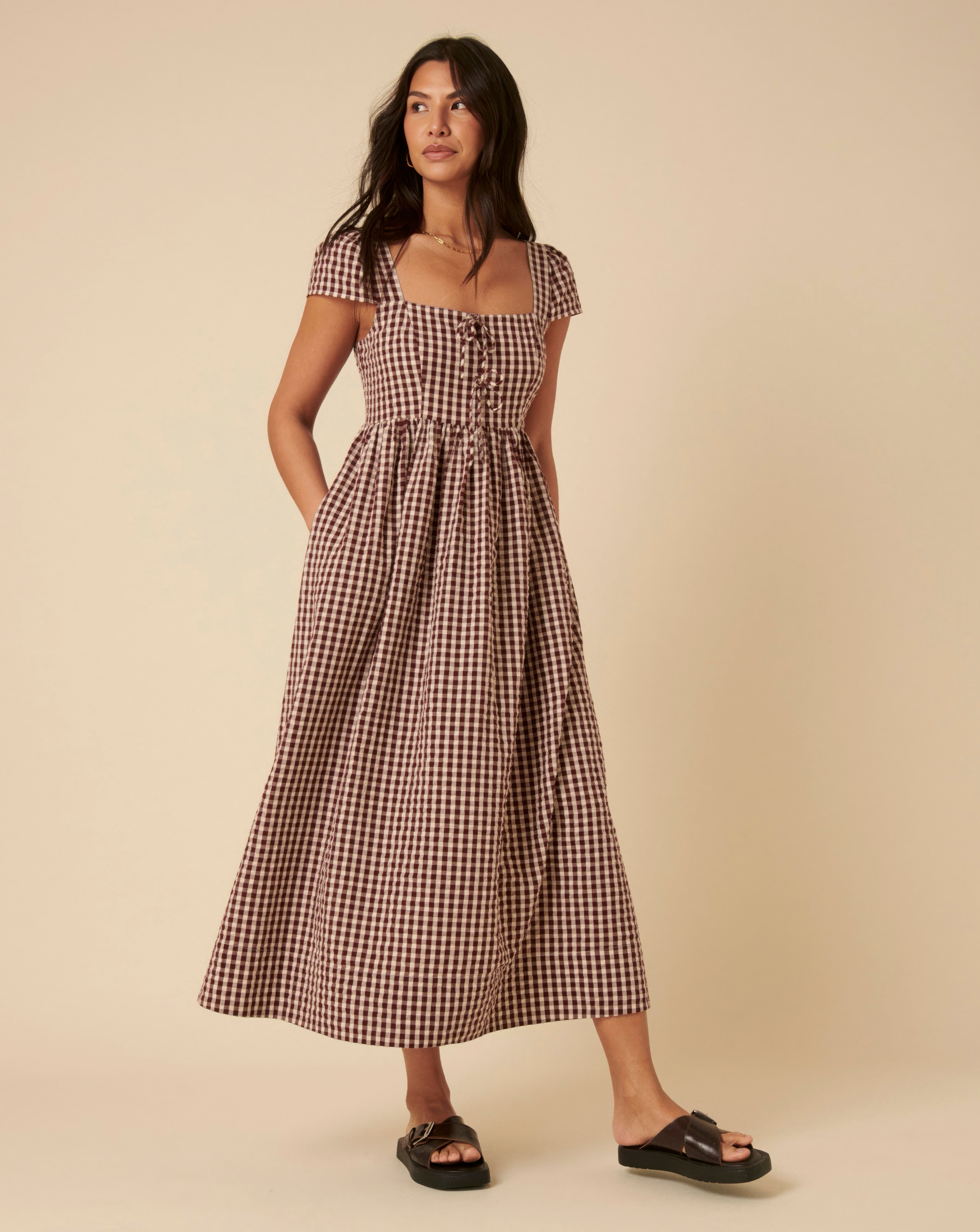 Nobodys Child Seersucker Check Dress