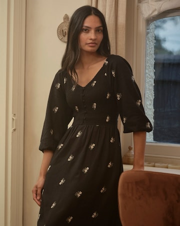 FatFace Adele Embroidery Midi Dress