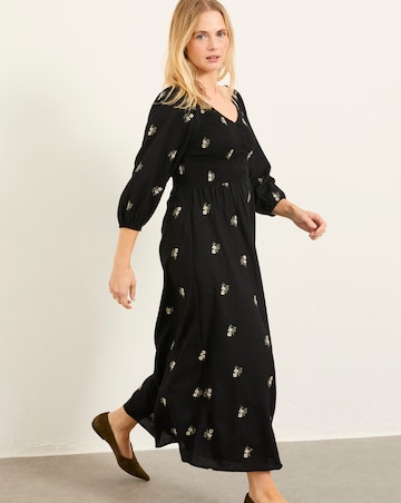 FatFace Adele Embroidery Midi Dress
