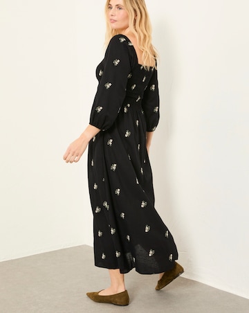 FatFace Adele Embroidery Midi Dress