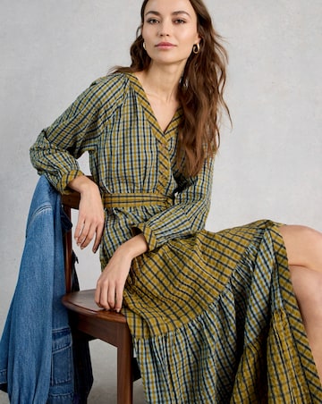 White Stuff Clementine Check Midi Dress